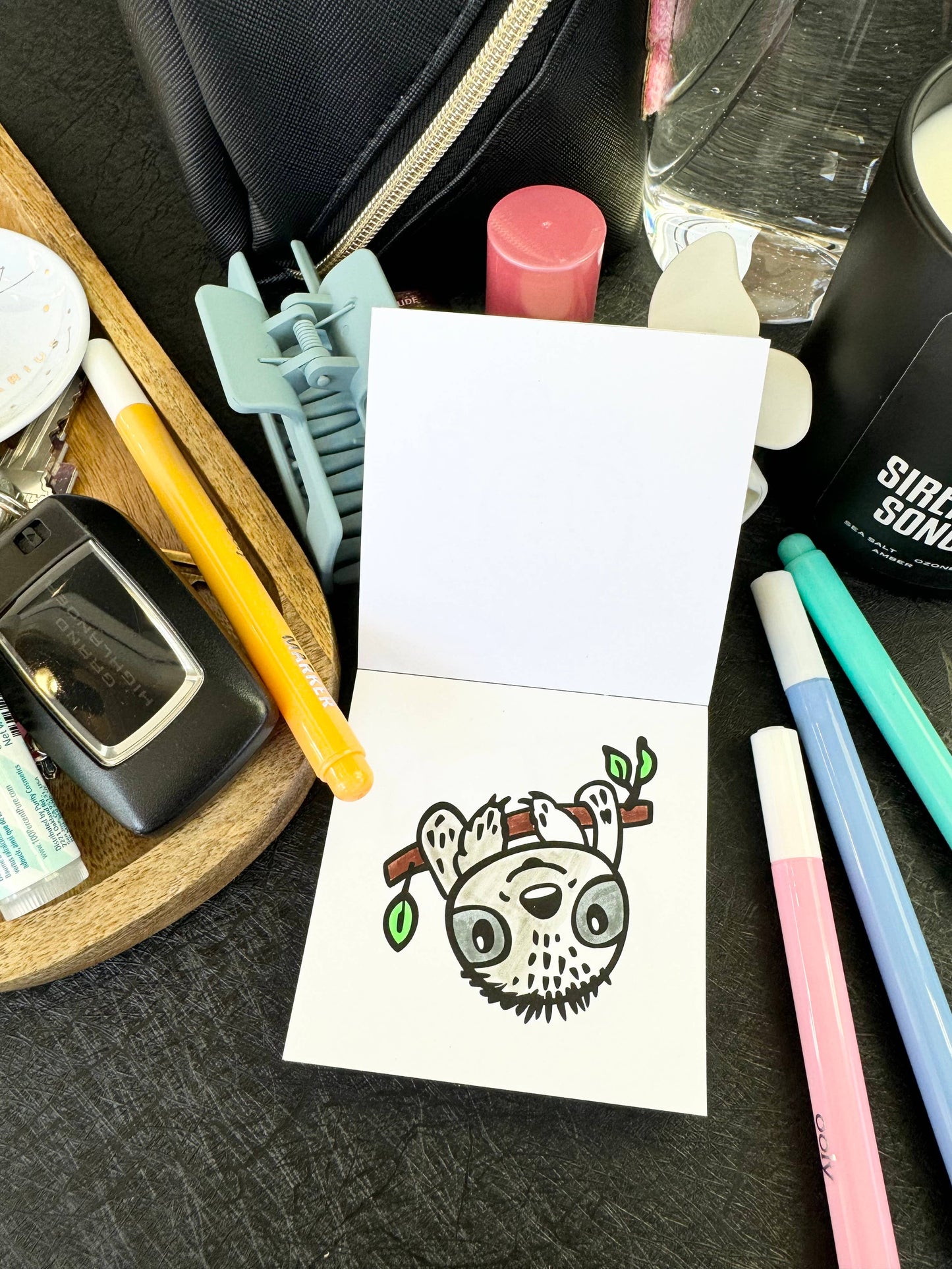 Pocket Pets Animal Designs 3x3 Mini Coloring Book for Adult