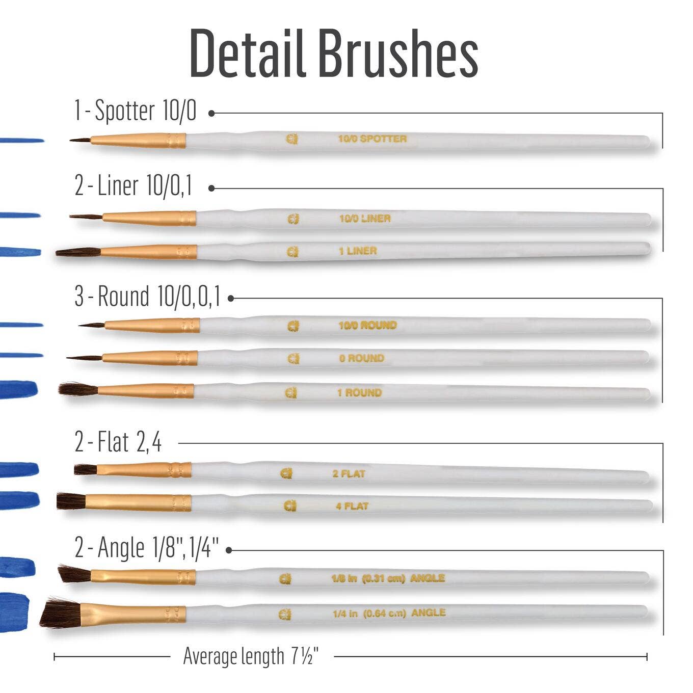 FolkArt Detail Brush Set 10 Piece