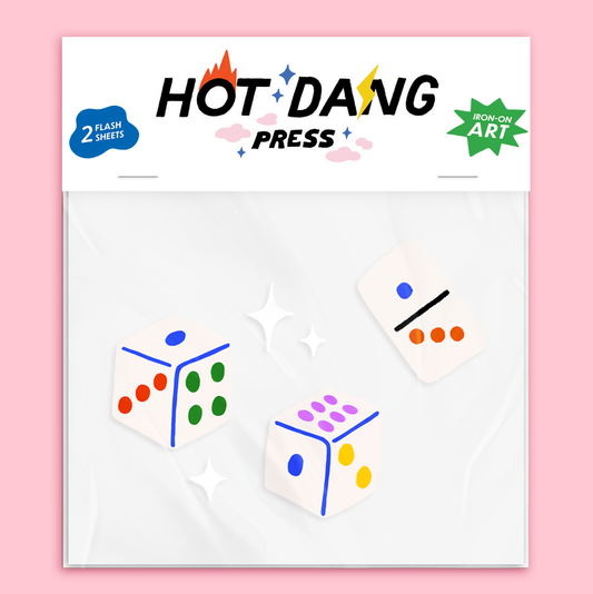 Dice & Domino Buddies Iron On - Hot Dang Press