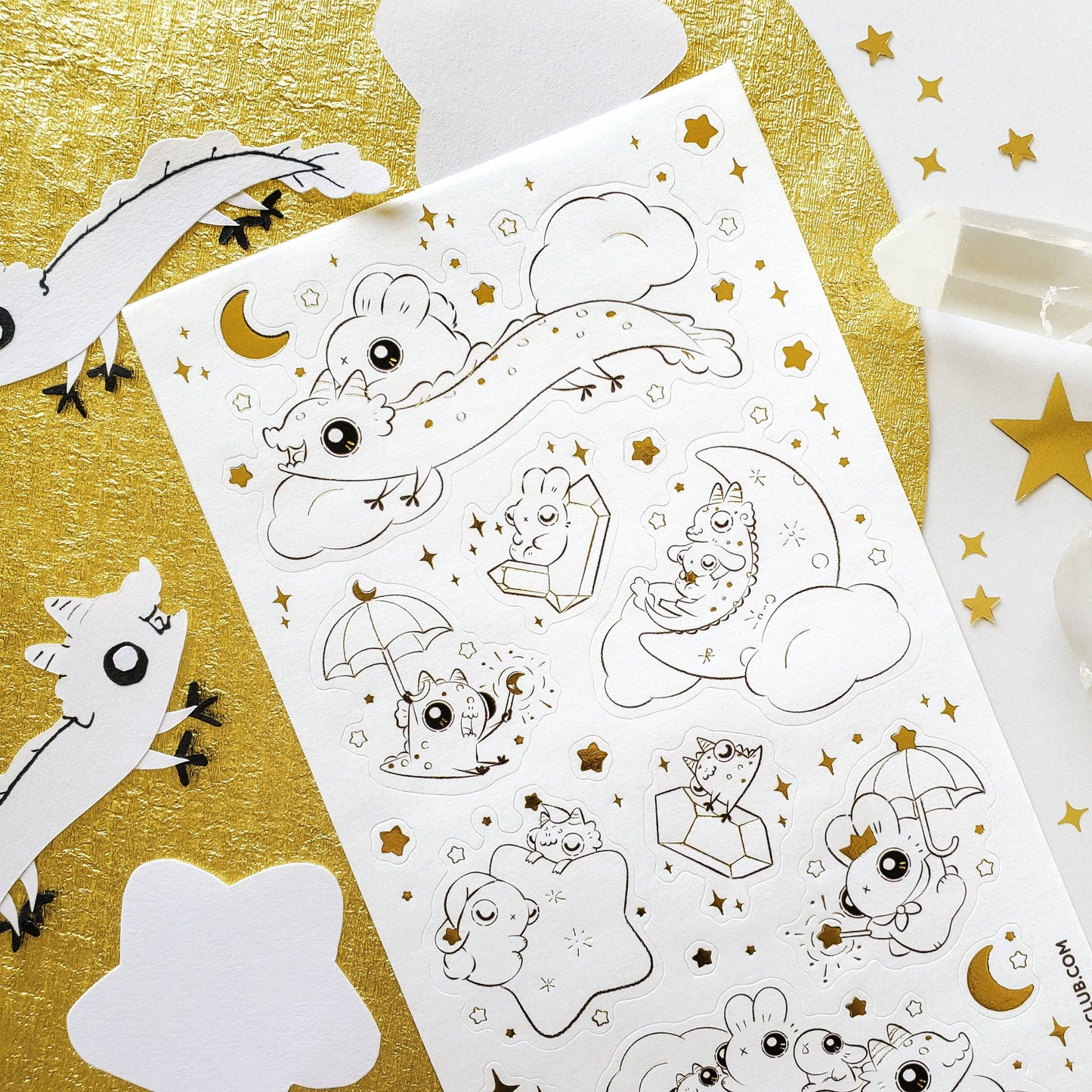 Starlit Bunnehs & Dwagons Sticker Sheet