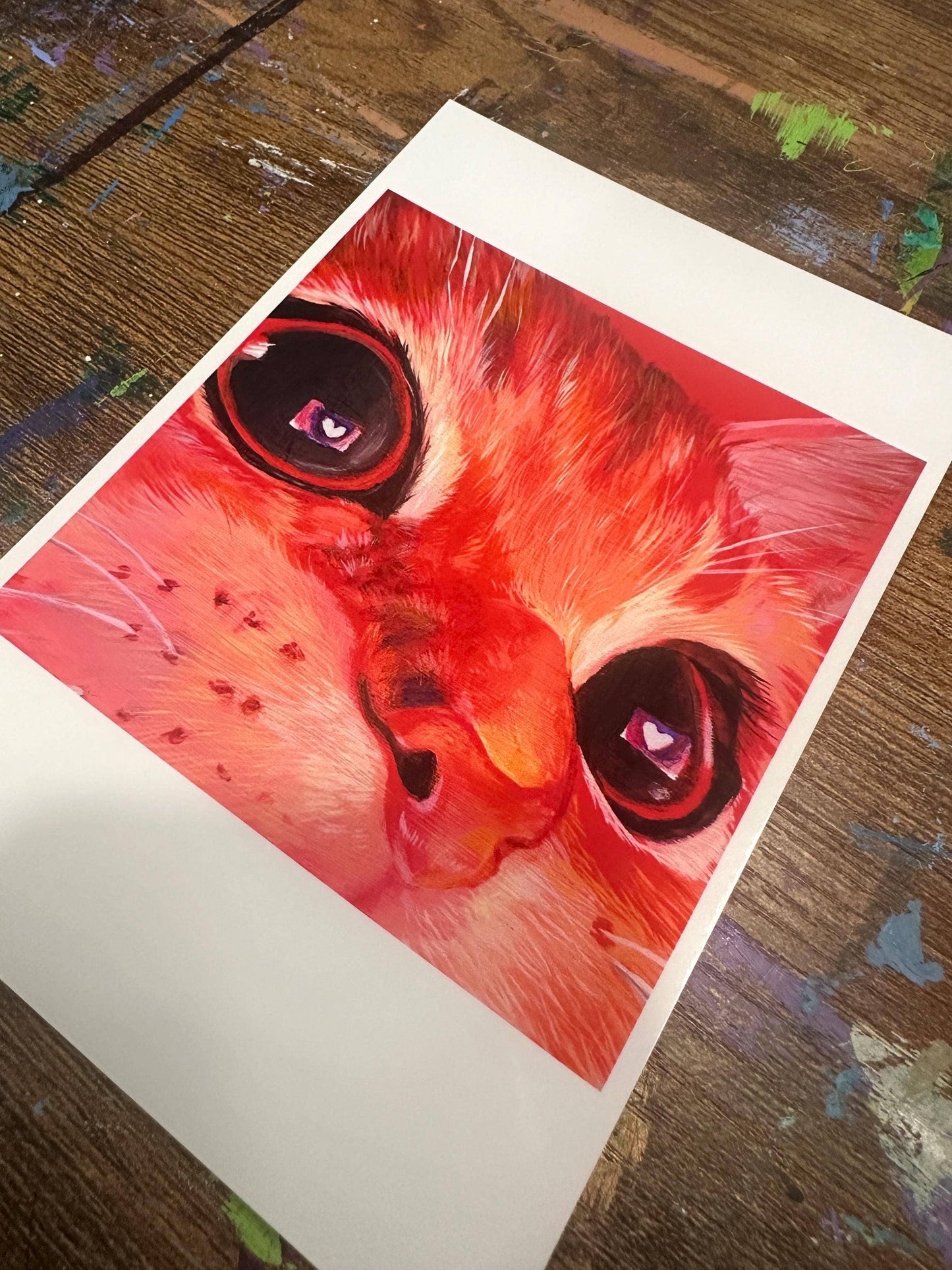 Funny Heart Eyes Cat Meme Twitch Emote Poster