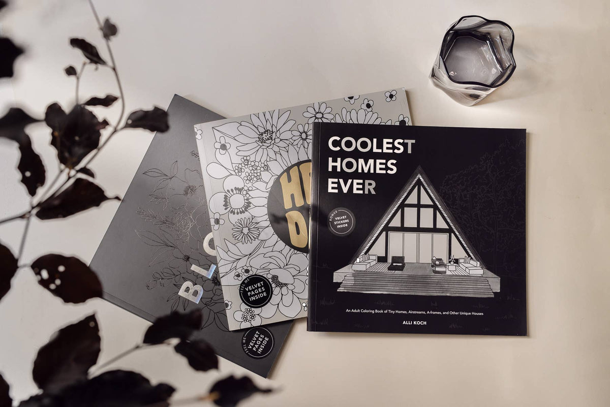 Bloom: Adult Coloring Book with Velvet Pages