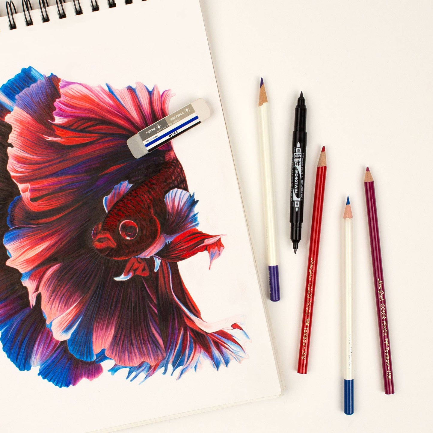 MONO Sand and Rubber Eraser - 40PC Display Box