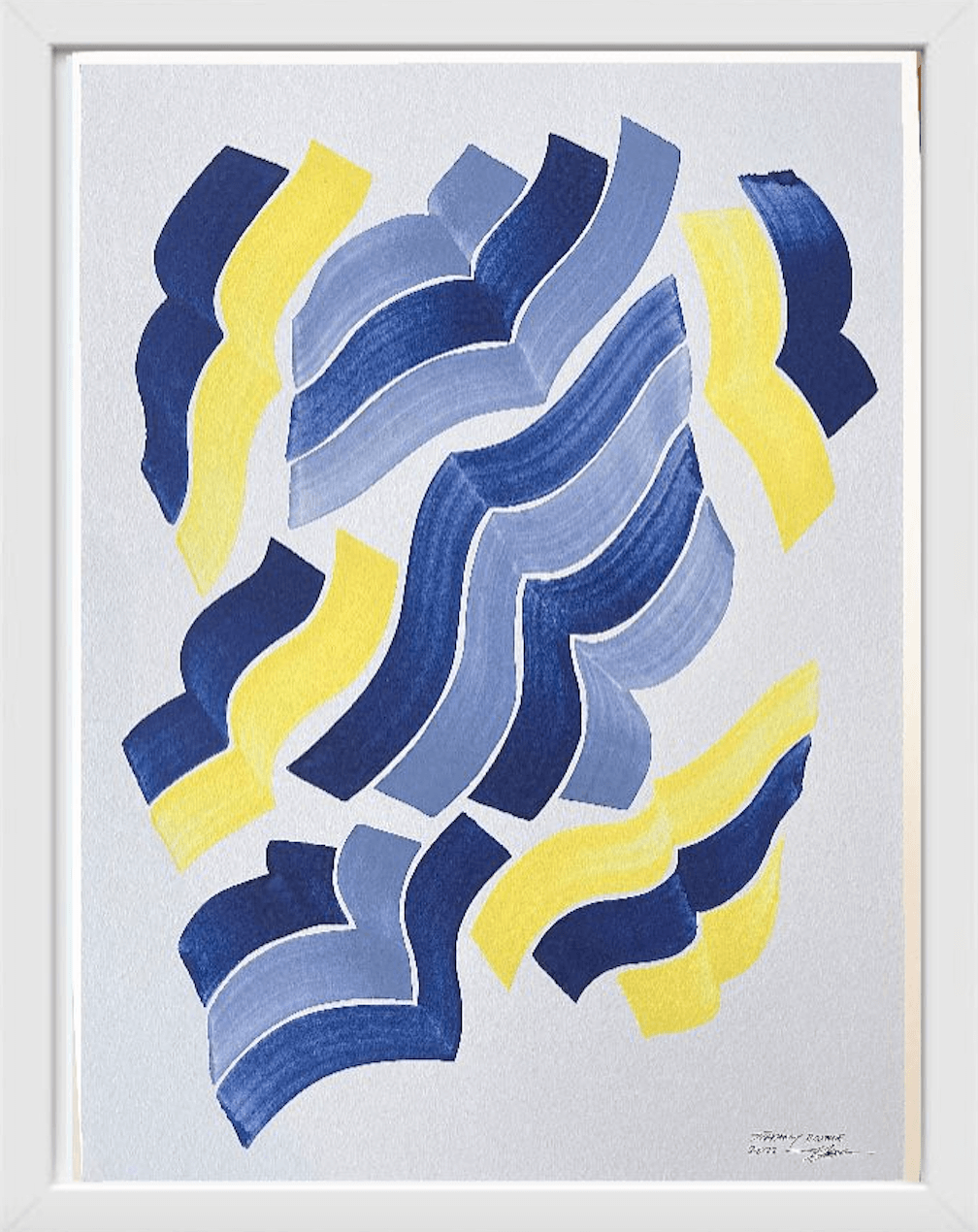 Handmade watercolor - Niki Blue