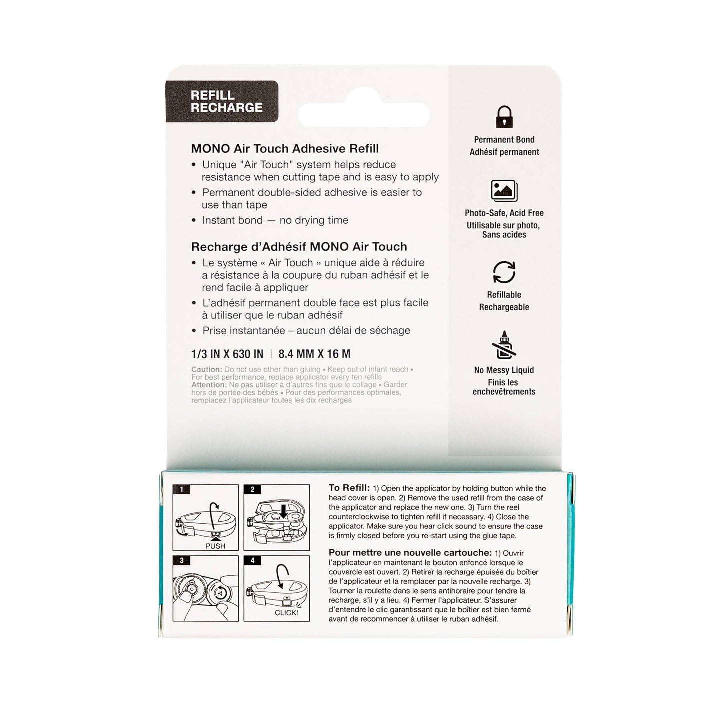 MONO Air Recycled Adhesive, Refill 1-Pack