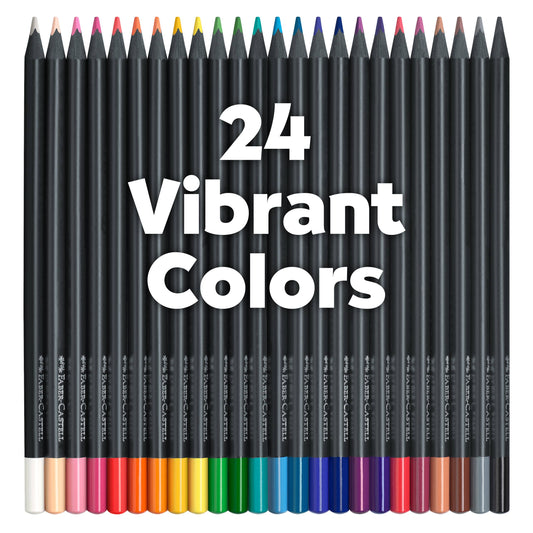 Super Soft Black Edition Colored Pencils, Box of 24