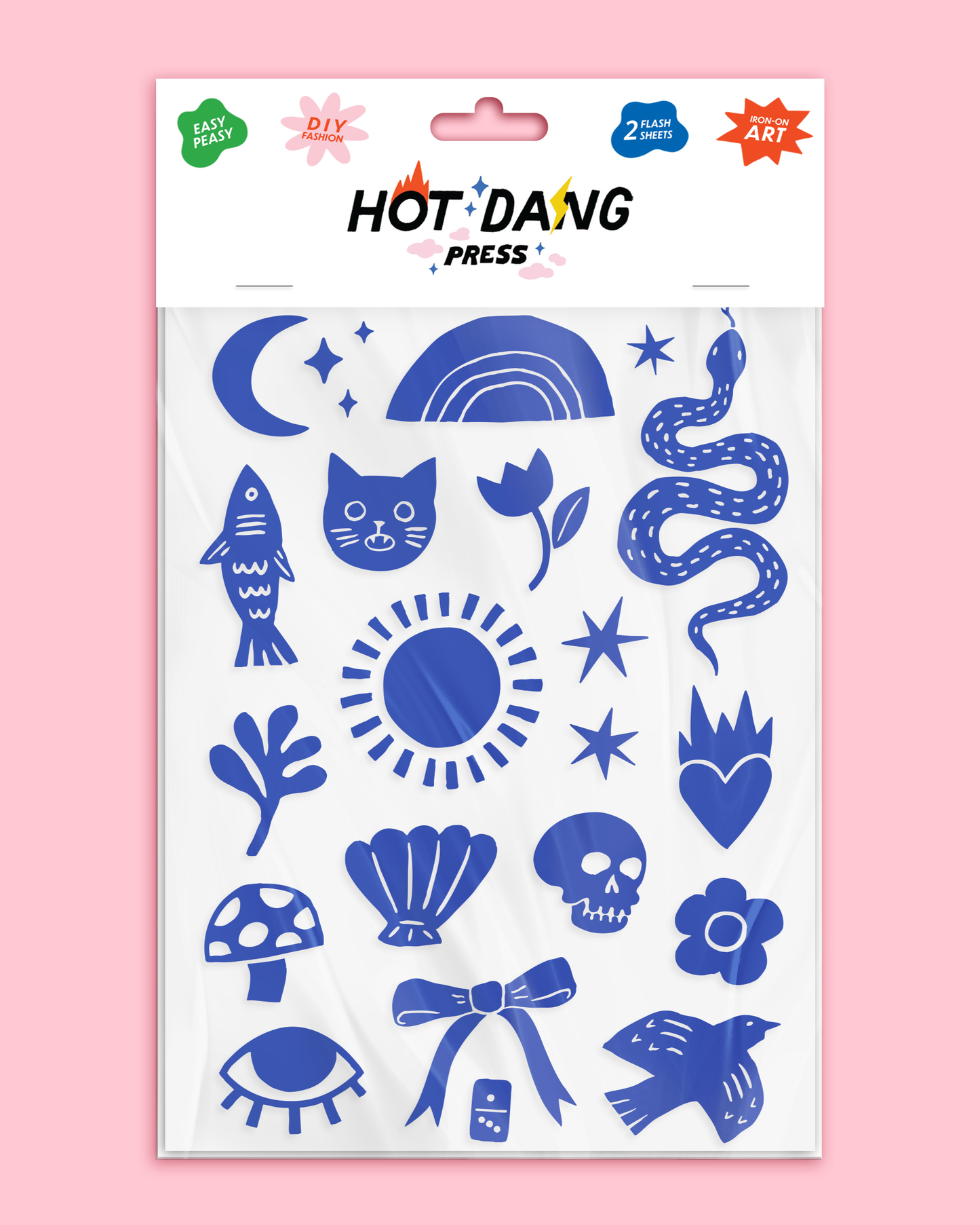 Linocut Sheet Set Cobalt - Hot Dang Press
