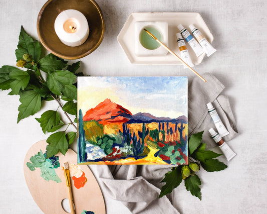Southwest Desert painting kit, impressionist painting kit