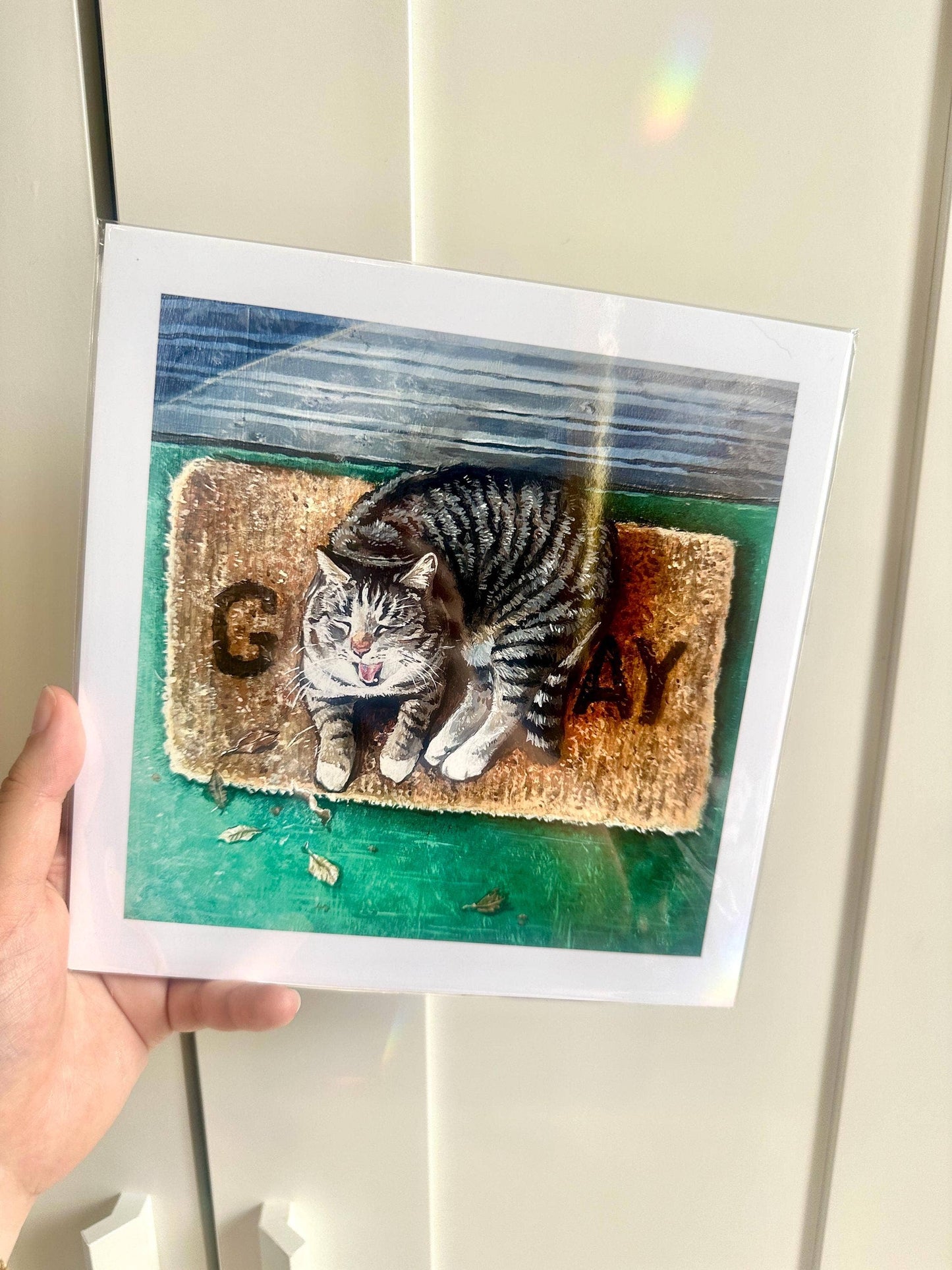 Print of Gay Cat: Funny “Go Away” Queer Home Decor