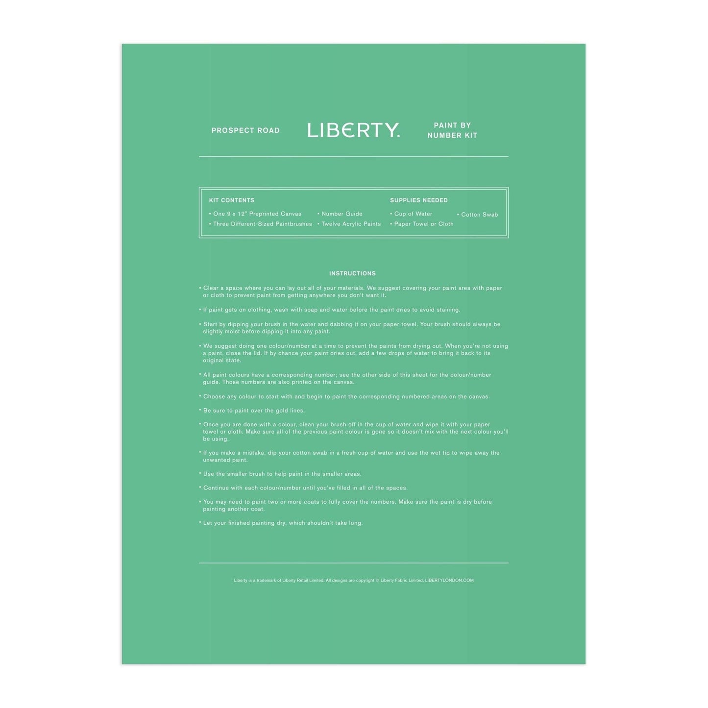 Liberty Prospect Road 9 x 12 Paint by Number Kit