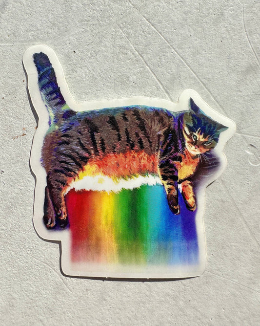 Rainbow Cat Meme Sticker
