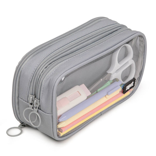ZIPIT Half & Half Pencil Case, Aesthetic Pouch