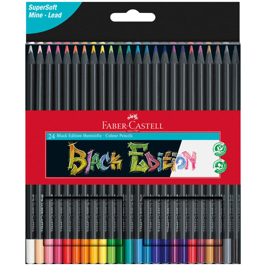 Super Soft Black Edition Colored Pencils, Box of 24