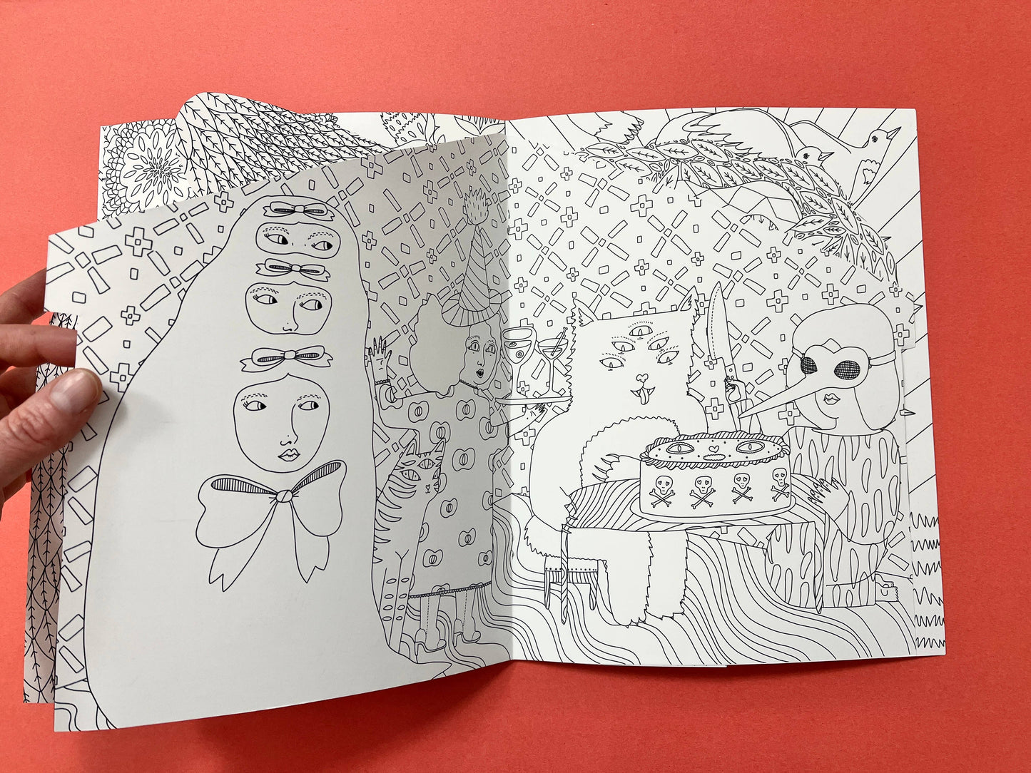 To the Witch's House We Go - Coloring Book w/handcut pages