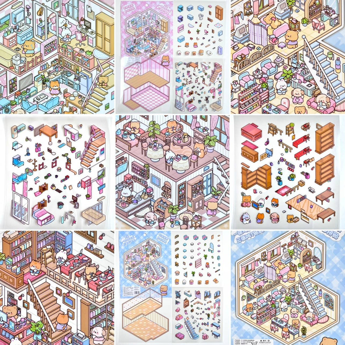 11073 3D Diorama Lifestyle Stickers