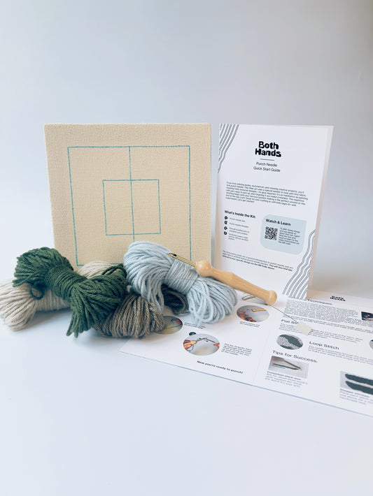 "Color Plane" - Punch Needle Craft Kit - Modern Wall Art