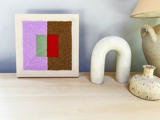 "Color Plane" - Punch Needle Craft Kit - Modern Wall Art