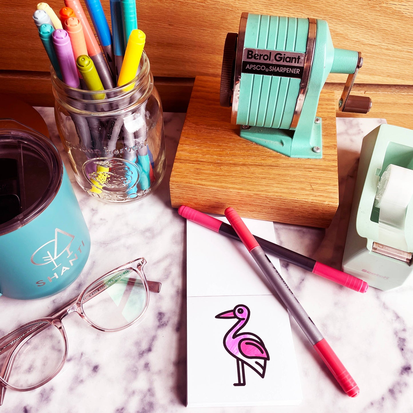 50 Pages Birds Bugs and Botany Mini Coloring Book for Adults