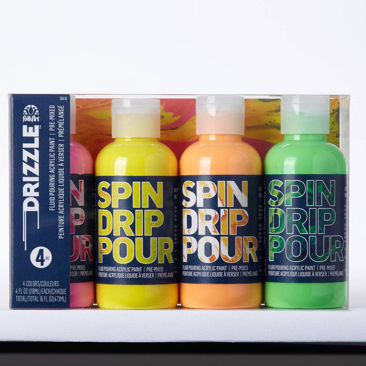 FolkArt ® Drizzle™ Paint Set Neon Lights, 4-Piece