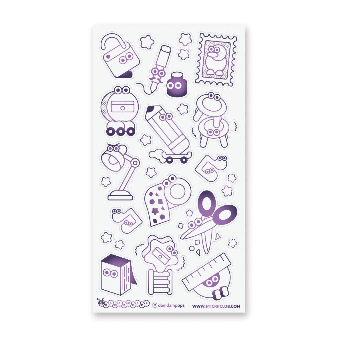 Googly-Eyed Supplies Sticker Sheet