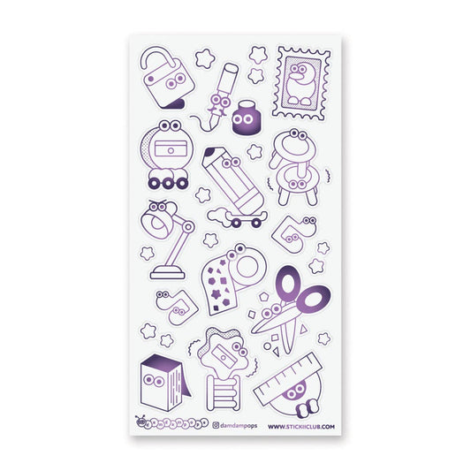 Googly-Eyed Supplies Sticker Sheet
