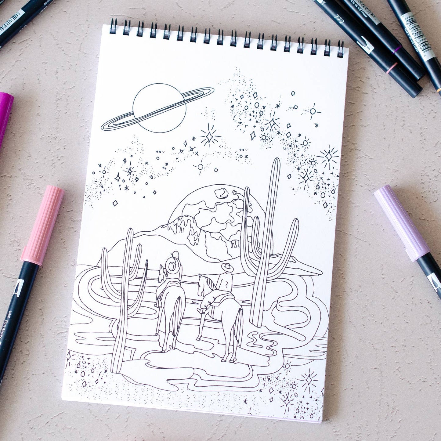 Cosmic Cowgirl Premium Coloring Book