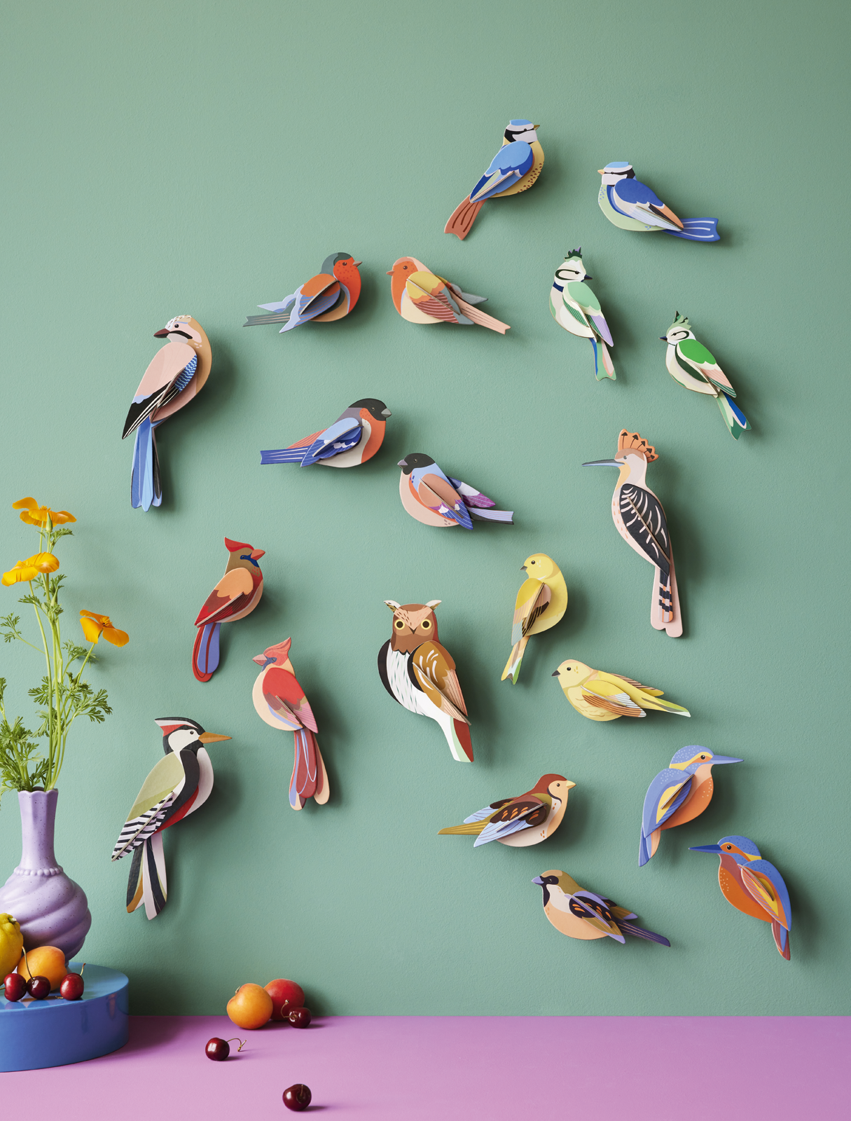 3D Wall Art - Garden Birds - Cardinals