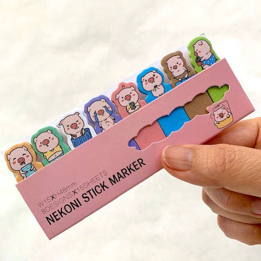 85380 Nekoni Piggy Sticky Notes