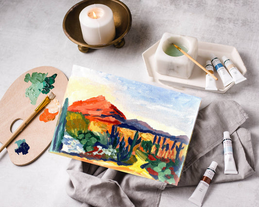 Southwest Desert painting kit, impressionist painting kit