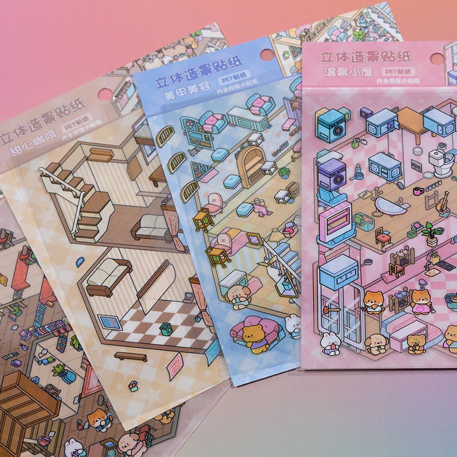 11073 3D Diorama Lifestyle Stickers