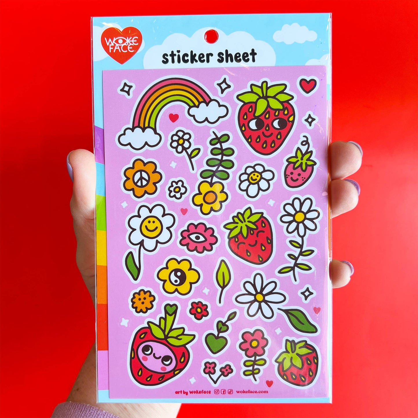 Sticker Sheet - Strawbebby Cute Strawberry Berry