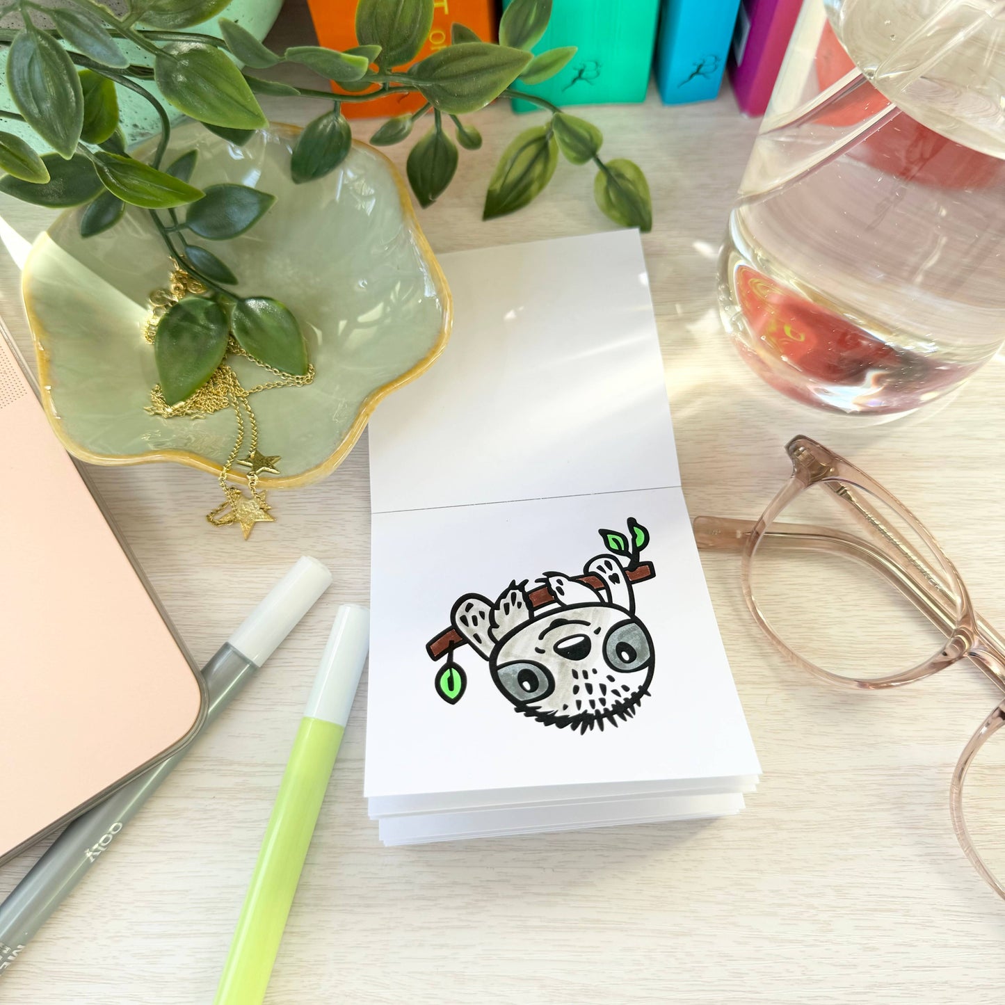 Pocket Pets Animal Designs 3x3 Mini Coloring Book for Adult