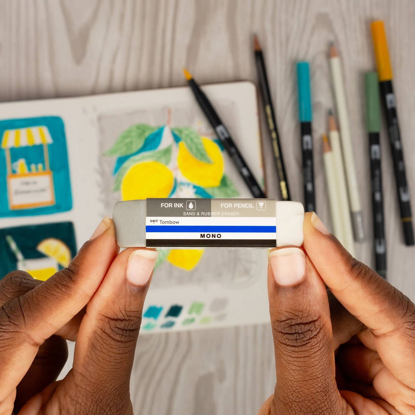 MONO Sand and Rubber Eraser - 40PC Display Box