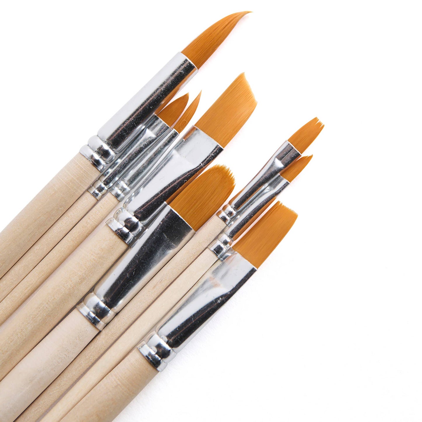 Paintbrush Set - Nylon Filament w/ Button Closure 8 Assorted