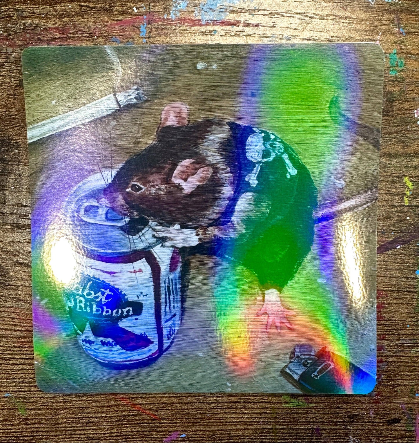 Art Print of Funny Grunge Rat: Meme Home Decor