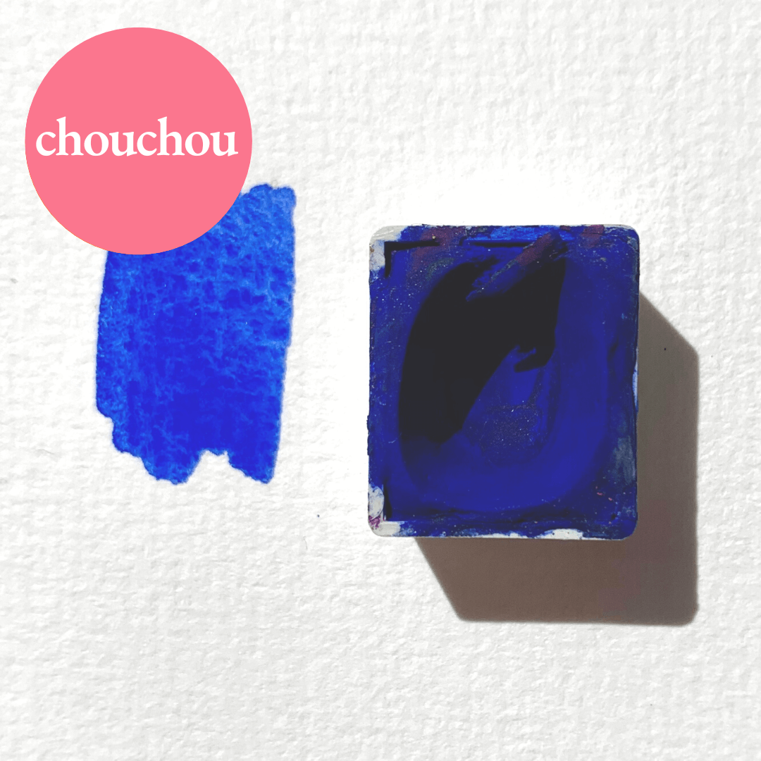 Handmade watercolor - Andromeda blue