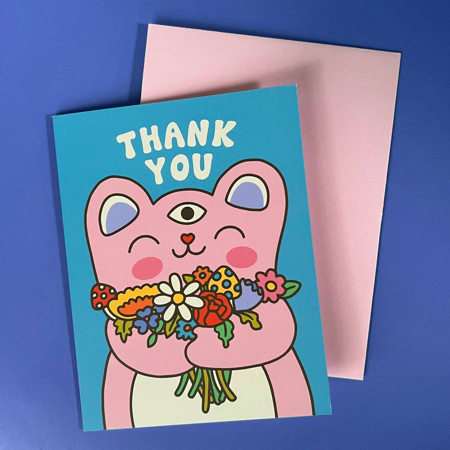 Greeting Card - Thank You Bear Bouquet