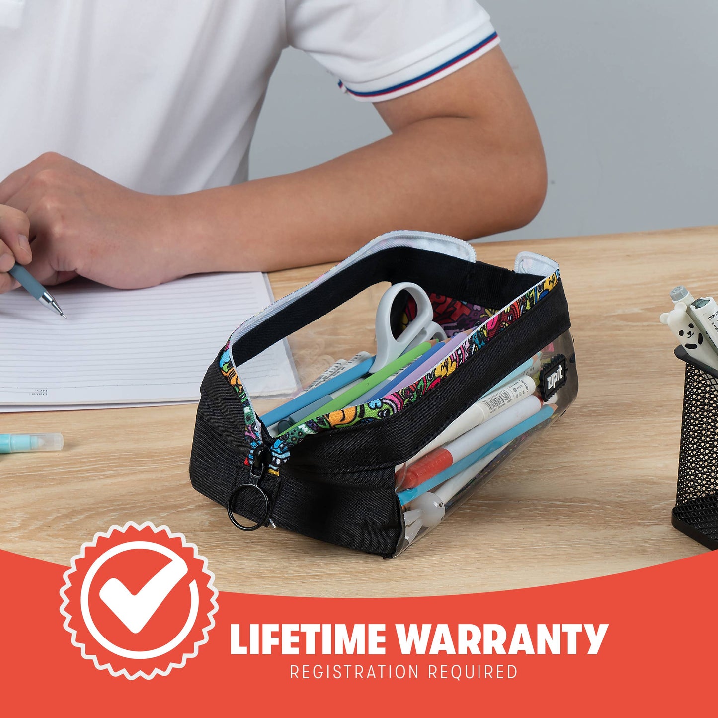 ZIPIT Clear Lenny Pencil Case