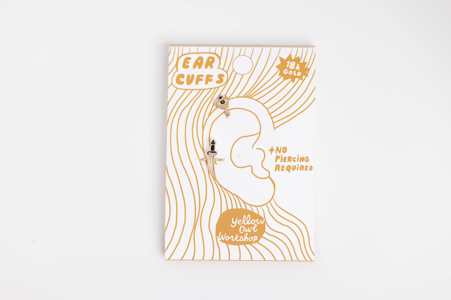 Heart & Dagger Ear Cuffs