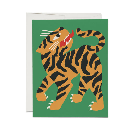 Growling Tiger greeting card