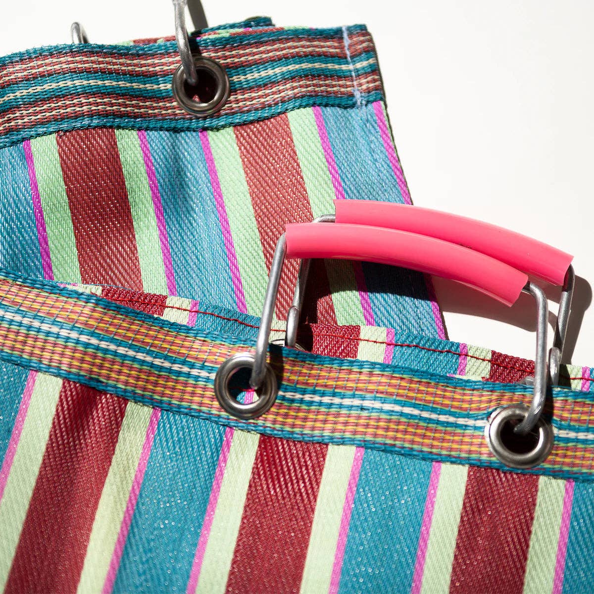RECYCLED PLASTIC STRIPE BAG - Wide