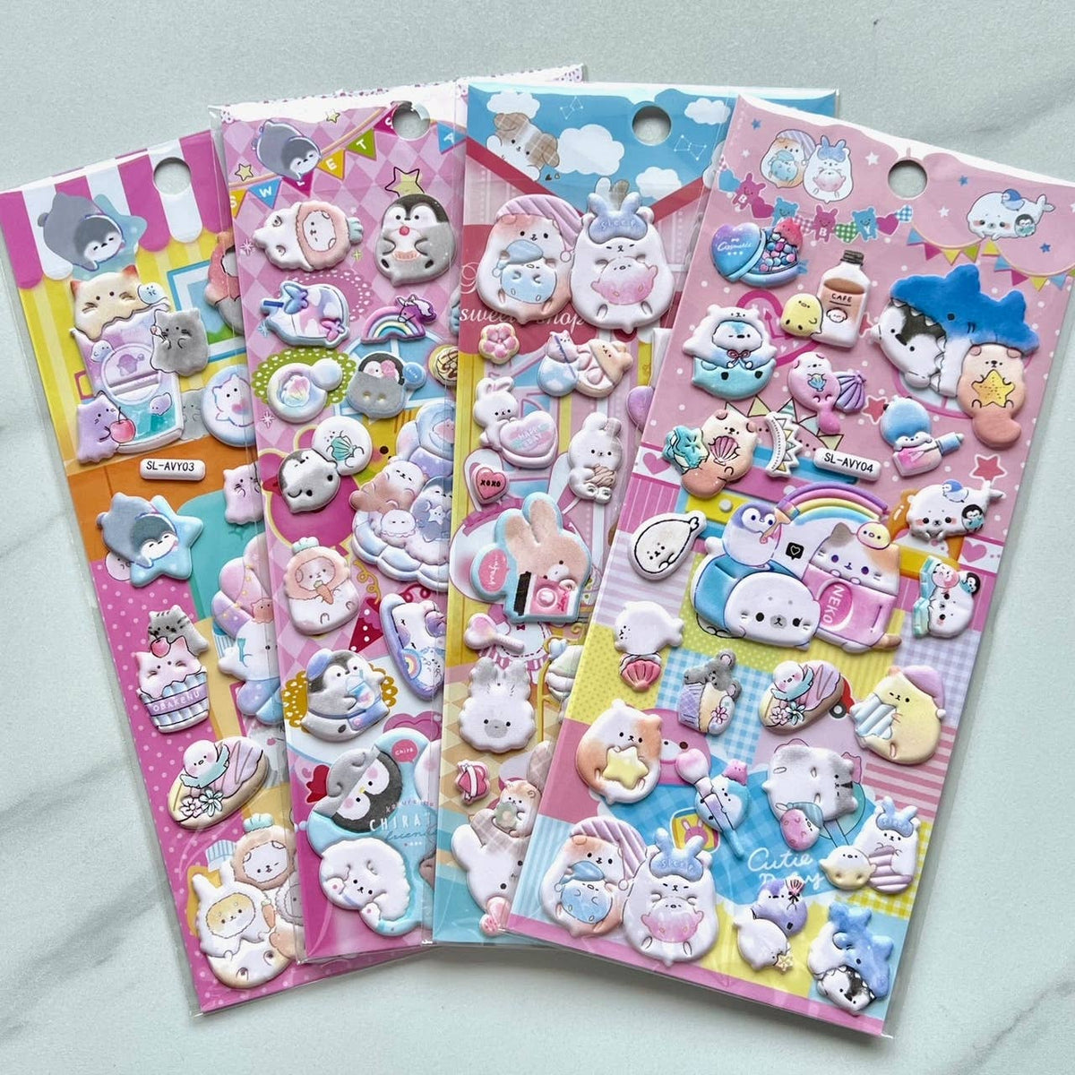 11016 Big Puffy Puffy Assorted Stickers