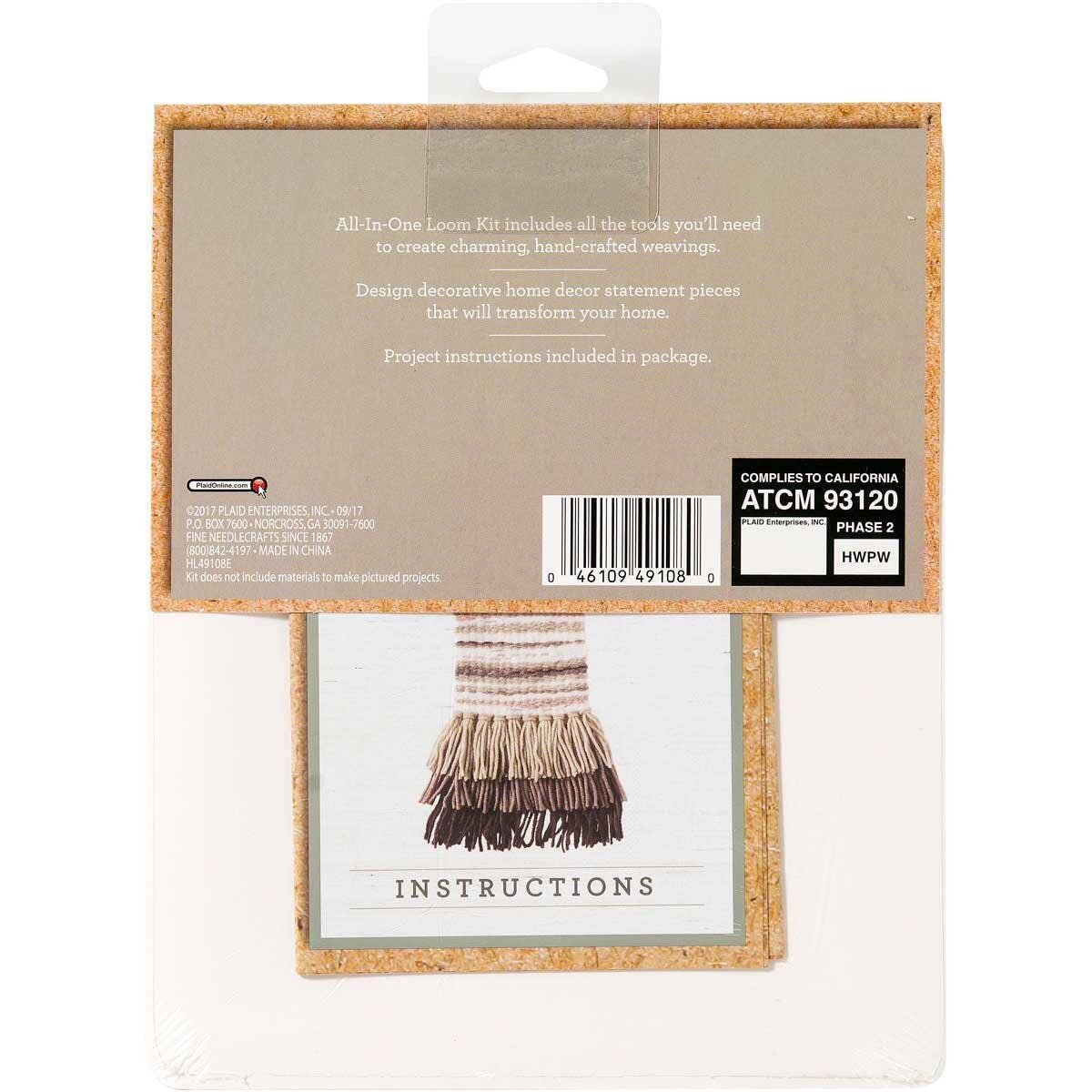 Bucilla ® Weaving Loom All-In-One Kit - Rectangle, 8 piece