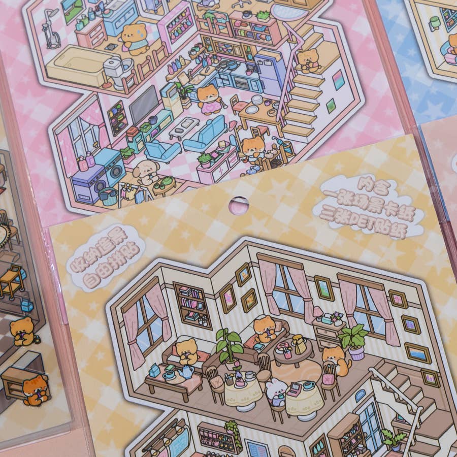 11073 3D Diorama Lifestyle Stickers