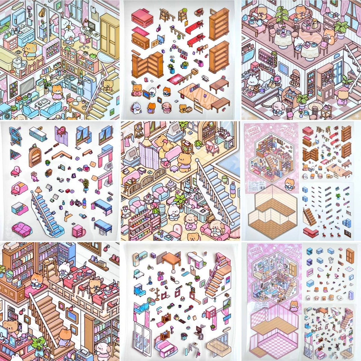 11073 3D Diorama Lifestyle Stickers