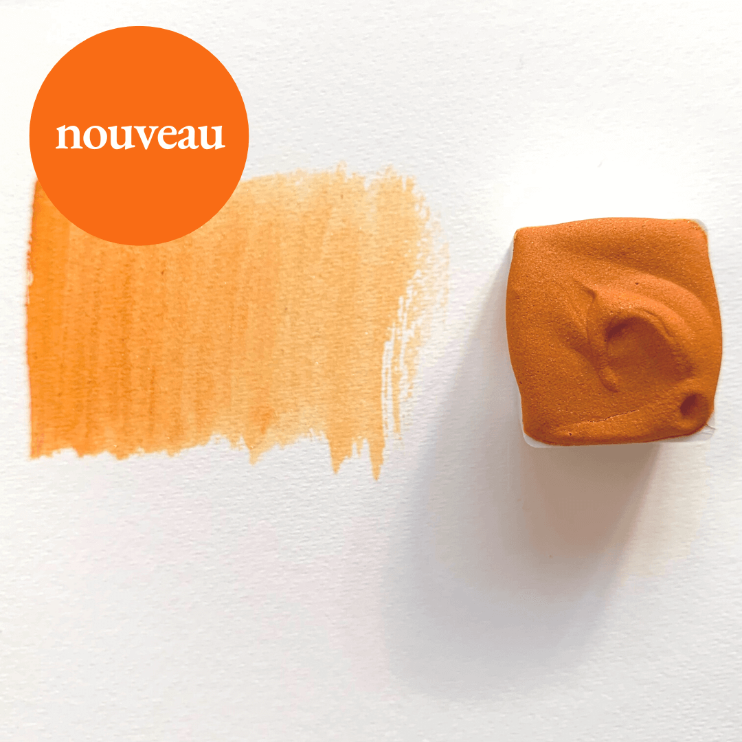 NEW - Handmade glitter watercolor - Saffron Yellow - Hôtel Chevalier