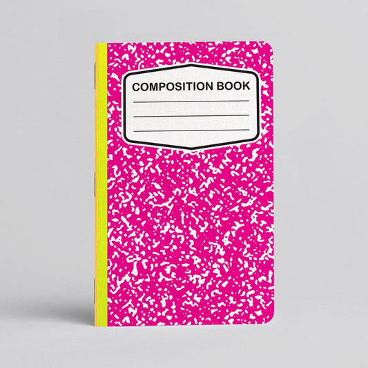 Composition - Notebook/Journal - Pink, Green, Classic Black