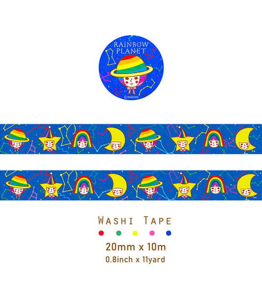 Washi Tape - Rainbow Planet