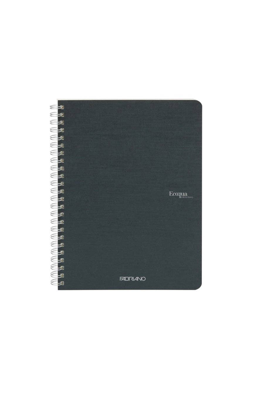 Fabriano Ecoqua Original Spiral-Bound Notebook, 5.8 in x 8.3 in, A5, Blank, 70 Sheets