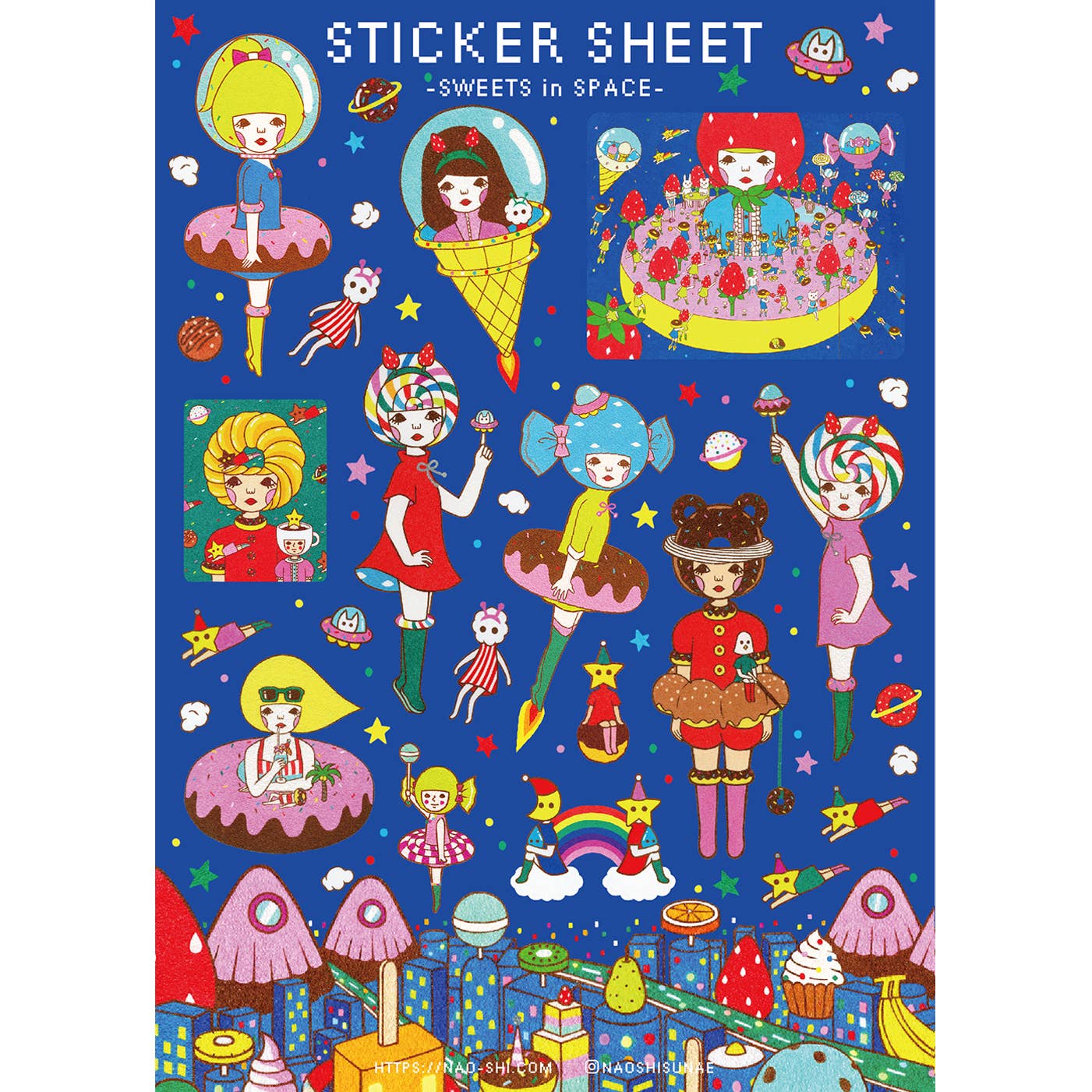 【Sticker Sheet】Sweets in Space